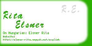 rita elsner business card